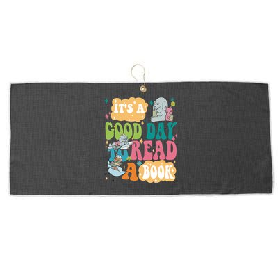 Elephant Piggie And Pigeon Its A Good Day To Read A Book Back To Scho Large Microfiber Waffle Golf Towel