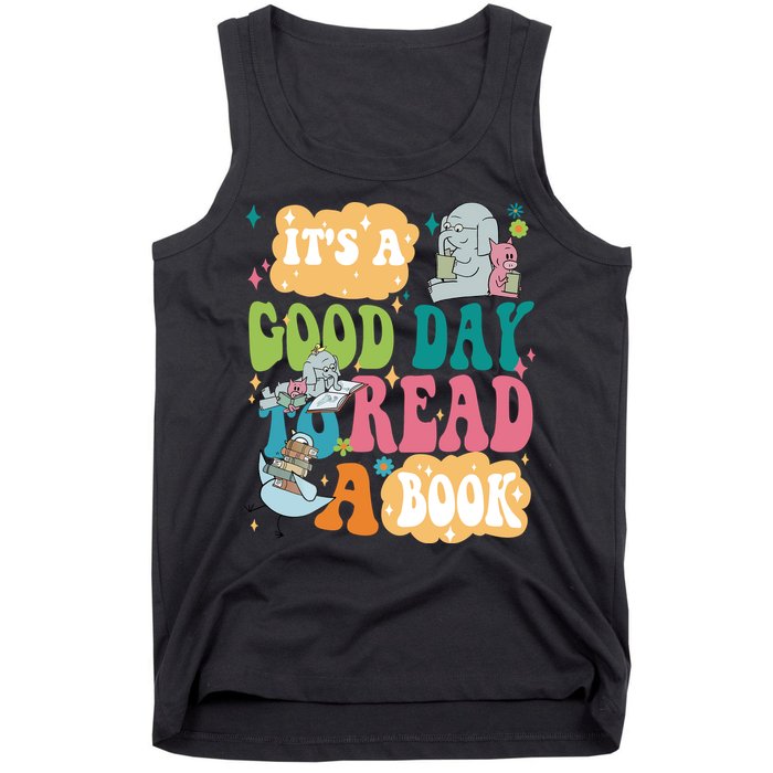 Elephant Piggie And Pigeon Its A Good Day To Read A Book Back To Scho Tank Top