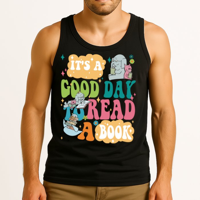 Elephant Piggie And Pigeon Its A Good Day To Read A Book Back To Scho Tank Top