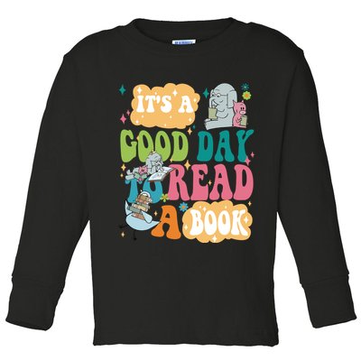 Elephant Piggie And Pigeon Its A Good Day To Read A Book Back To Scho Toddler Long Sleeve Shirt