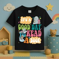 Elephant Piggie And Pigeon Its A Good Day To Read A Book Back To Scho Toddler T-Shirt