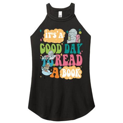Elephant Piggie And Pigeon Its A Good Day To Read A Book Back To Scho Women's Perfect Tri Rocker Tank