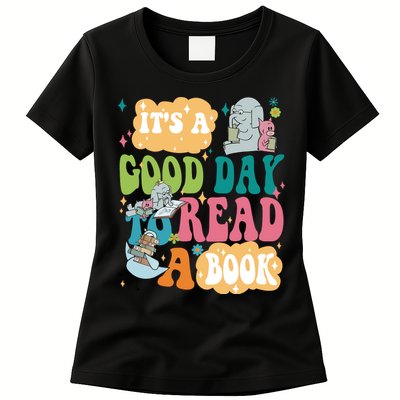 Elephant Piggie And Pigeon Its A Good Day To Read A Book Back To Scho Womens T-Shirt