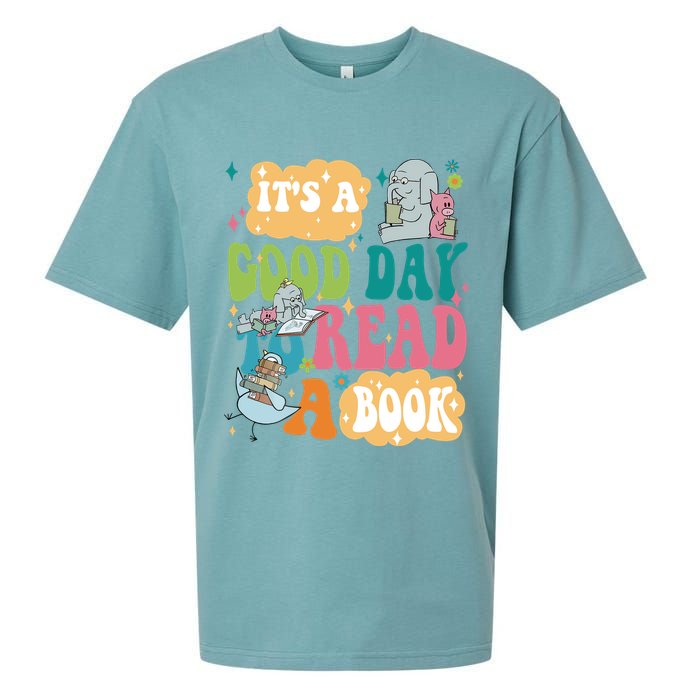 Elephant Piggie And Pigeon Its A Good Day To Read A Book Back To Scho Sueded Cloud Jersey T-Shirt