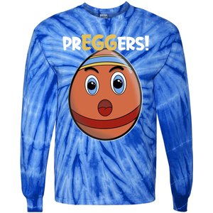 Easter Pregnancy Announcet Egg Expecting Mom Dad Preggers Gift Tie-Dye Long Sleeve Shirt