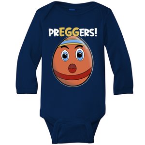 Easter Pregnancy Announcet Egg Expecting Mom Dad Preggers Gift Baby Long Sleeve Bodysuit