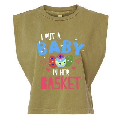 Easter Pregnancy Announcet Gift Design For Dads Cute Gift Garment-Dyed Women's Muscle Tee