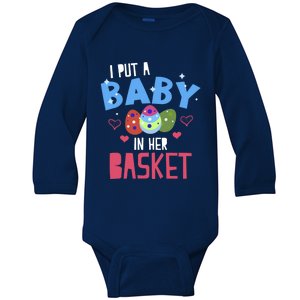 Easter Pregnancy Announcet Gift Design For Dads Cute Gift Baby Long Sleeve Bodysuit