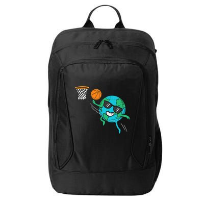 Earth Playing Basketball Earth Day Sports Men Women City Backpack