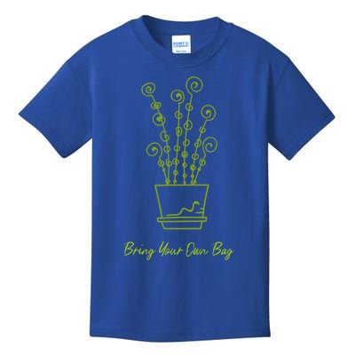 Environt Pollution Bring Your Own Bag Tropical Flower Gift Kids T-Shirt