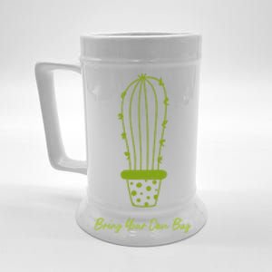 Environt Pollution Bring Your Own Bag Cactus Plant Gift Beer Stein