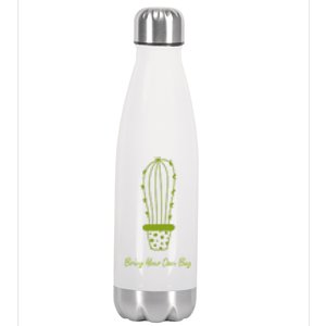 Environt Pollution Bring Your Own Bag Cactus Plant Gift Stainless Steel Insulated Water Bottle