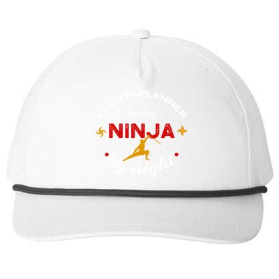 Event Planner By Day Ninja By Night Funny Gift Snapback Five-Panel Rope Hat