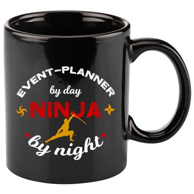 Event Planner By Day Ninja By Night Funny Gift 11oz C Handle Ceramic Mug