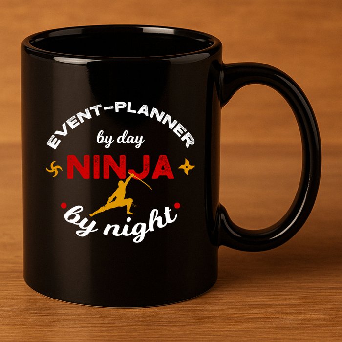 Event Planner By Day Ninja By Night Funny Gift 11oz C Handle Ceramic Mug