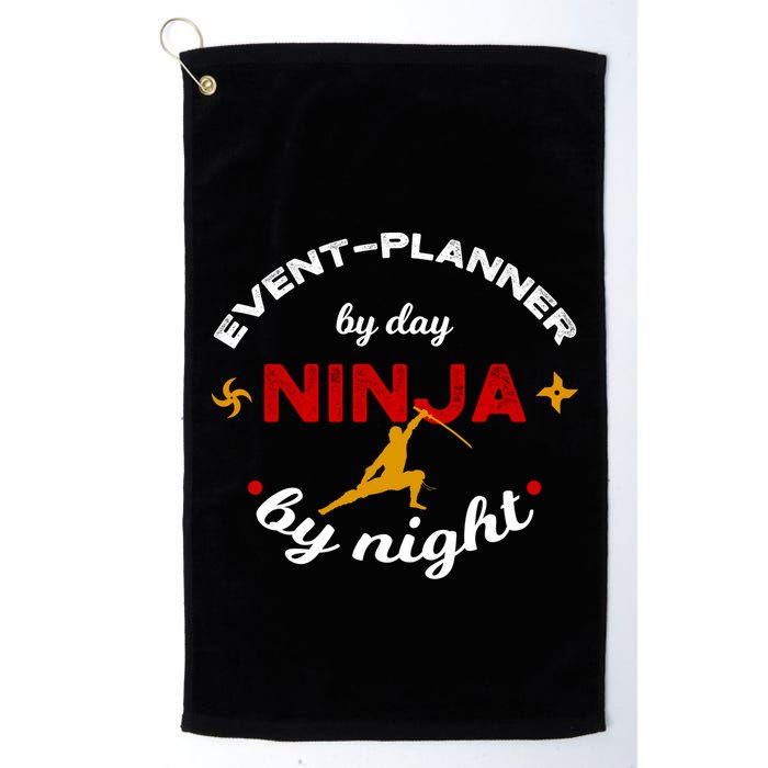 Event Planner By Day Ninja By Night Funny Gift Golf Towel