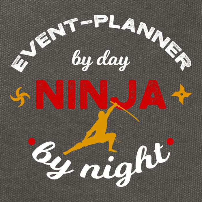 Event Planner By Day Ninja By Night Funny Gift Cotton Canvas Backpack