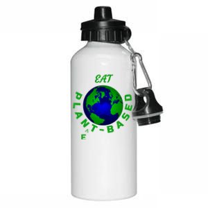 Eat Planet Based Vegan Save Earth Our Beautiful Home Gift Aluminum Water Bottle