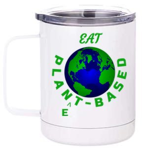 Eat Planet Based Vegan Save Earth Our Beautiful Home Gift 12 oz Stainless Steel Tumbler Cup