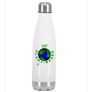 Eat Planet Based Vegan Save Earth Our Beautiful Home Gift Stainless Steel Insulated Water Bottle