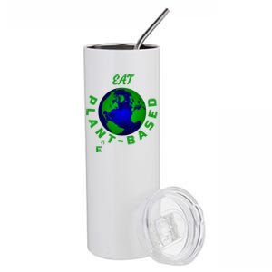 Eat Planet Based Vegan Save Earth Our Beautiful Home Gift Stainless Steel Tumbler