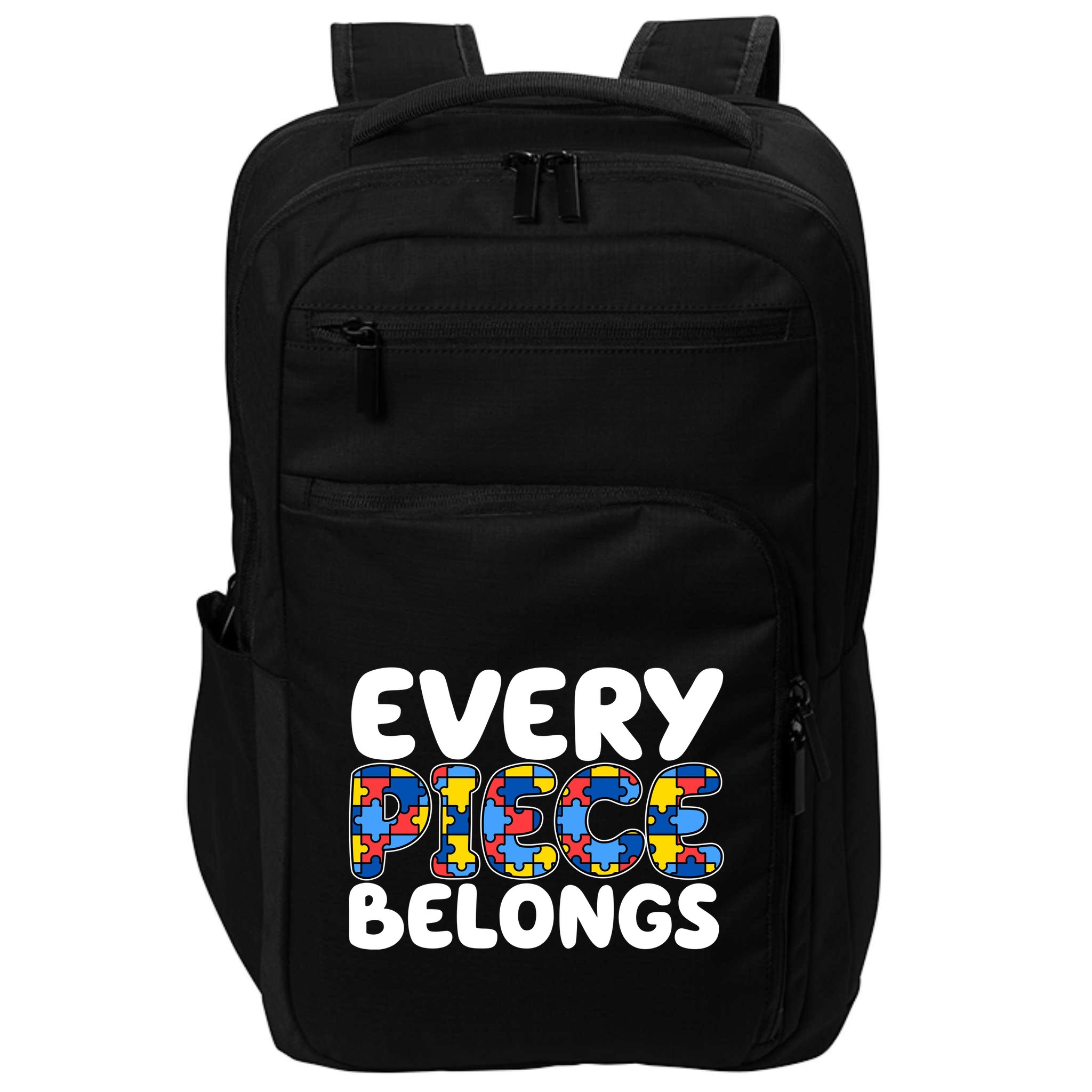 Every Piece Belongs Autism Awareness Impact Tech Backpack