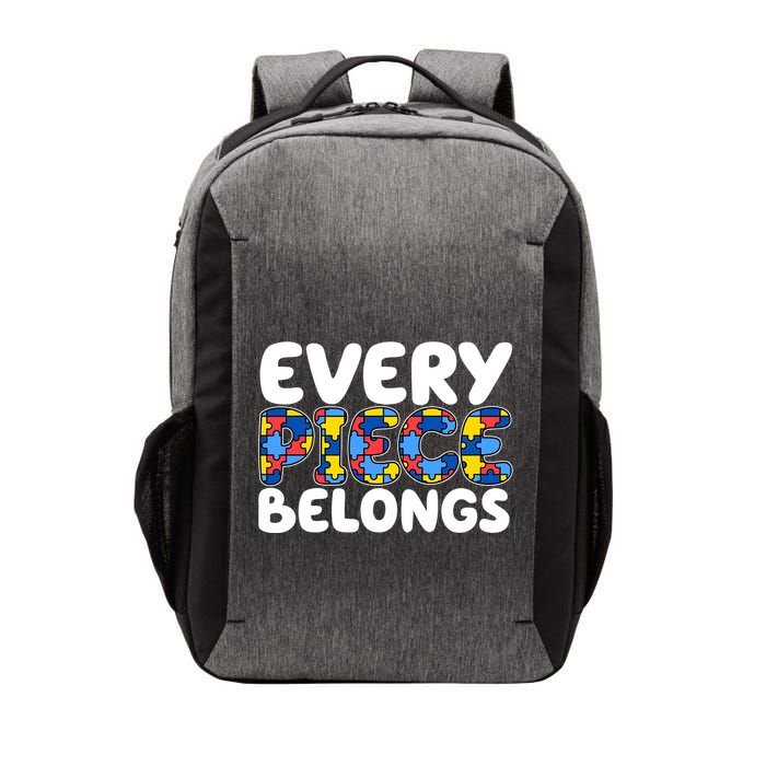 Every Piece Belongs Autism Awareness Vector Backpack
