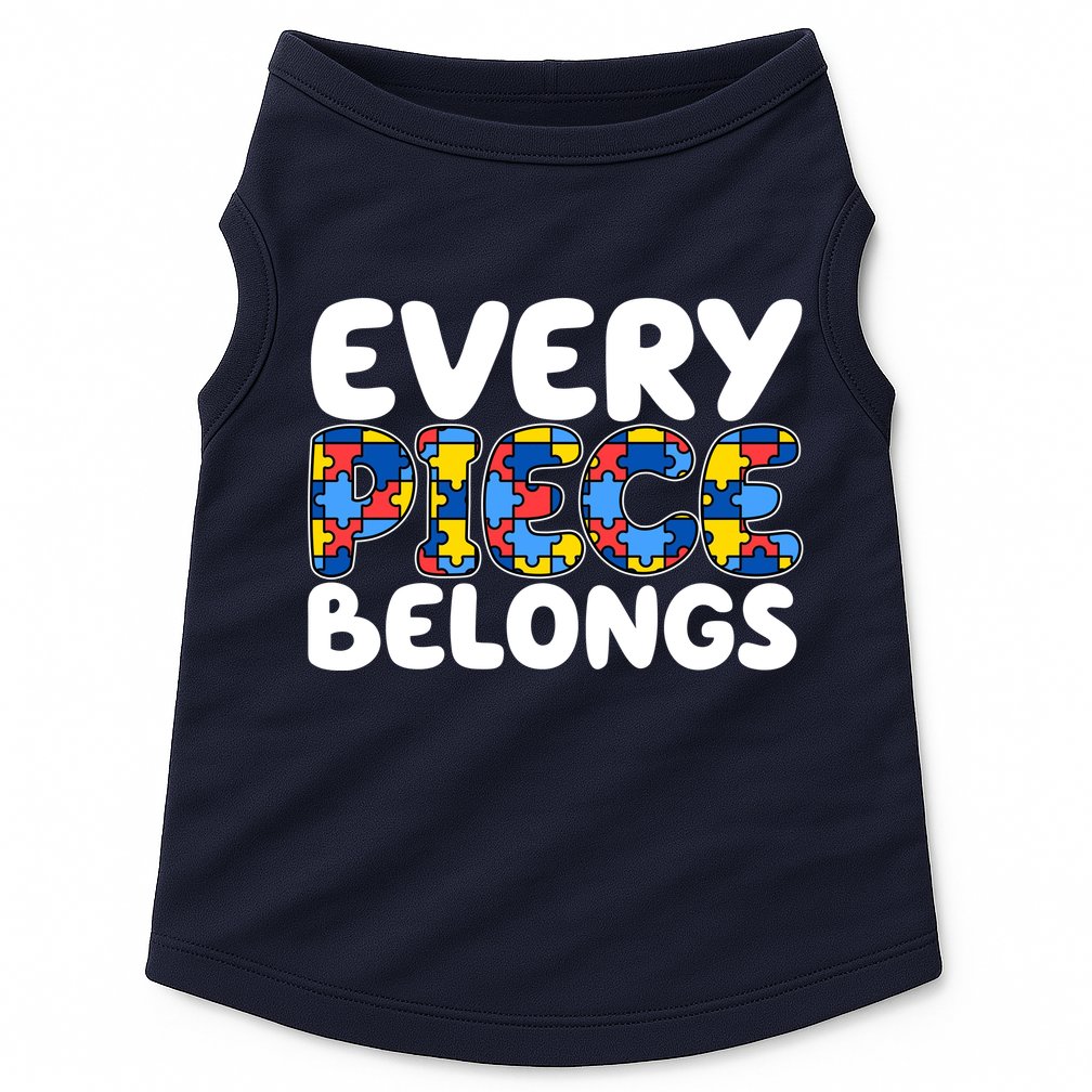 Every Piece Belongs Autism Awareness Doggie Tank