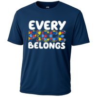 Every Piece Belongs Autism Awareness Cooling Performance Crew T-Shirt