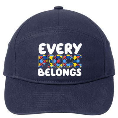 Every Piece Belongs Autism Awareness 7-Panel Snapback Hat