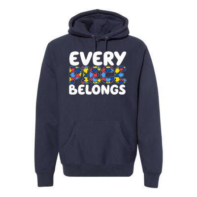 Every Piece Belongs Autism Awareness Premium Hoodie