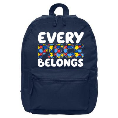 Every Piece Belongs Autism Awareness 16 in Basic Backpack