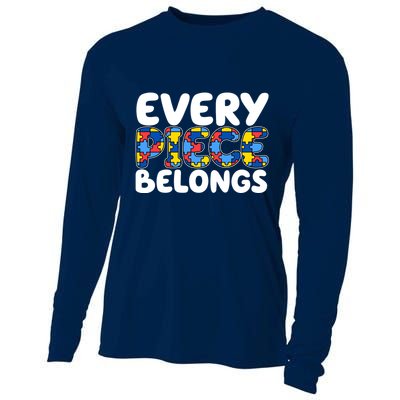 Every Piece Belongs Autism Awareness Cooling Performance Long Sleeve Crew