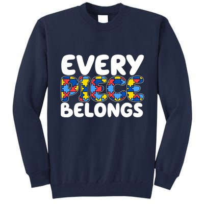 Every Piece Belongs Autism Awareness Tall Sweatshirt