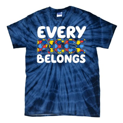 Every Piece Belongs Autism Awareness Tie-Dye T-Shirt