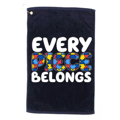 Every Piece Belongs Autism Awareness Platinum Collection Golf Towel