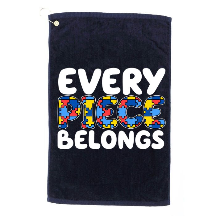 Every Piece Belongs Autism Awareness Platinum Collection Golf Towel