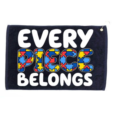 Every Piece Belongs Autism Awareness Grommeted Golf Towel