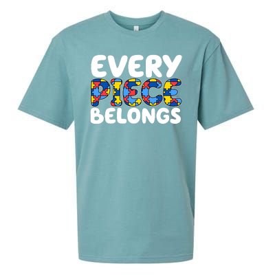 Every Piece Belongs Autism Awareness Sueded Cloud Jersey T-Shirt