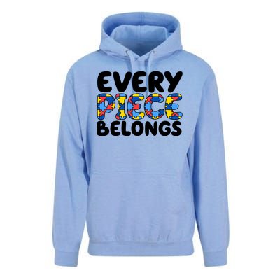 Every Piece Belongs Autism Awareness Unisex Surf Hoodie