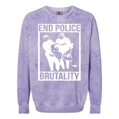 End Police Brutality Colorblast Crewneck Sweatshirt