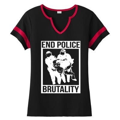 End Police Brutality Ladies Halftime Notch Neck Tee