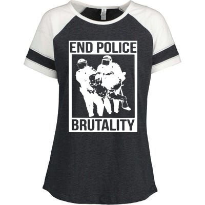 End Police Brutality Enza Ladies Jersey Colorblock Tee