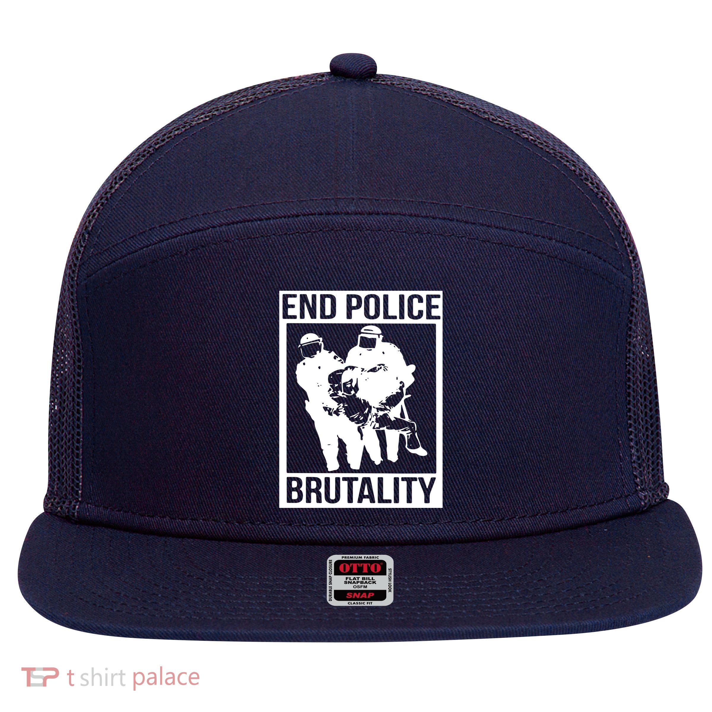 End Police Brutality 7 Panel Mesh Trucker Snapback Hat