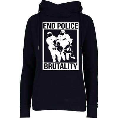 End Police Brutality Womens Funnel Neck Pullover Hood