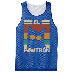 El PawtróN Cat Dad Cat Grandpa Funny Fathers Day Black Cat Great Gift Mesh Reversible Basketball Jersey Tank