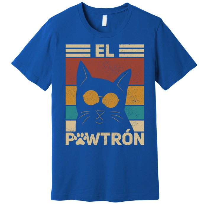 El PawtróN Cat Dad Cat Grandpa Funny Fathers Day Black Cat Great Gift Premium T-Shirt