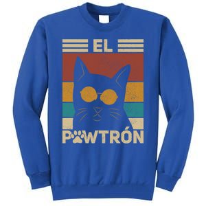 El PawtróN Cat Dad Cat Grandpa Funny Fathers Day Black Cat Great Gift Tall Sweatshirt