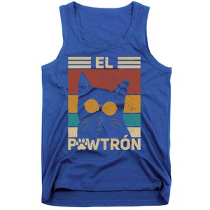 El PawtróN Cat Dad Cat Grandpa Funny Fathers Day Black Cat Great Gift Tank Top