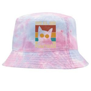 El PawtróN Cat Dad Cat Grandpa Funny Fathers Day Black Cat Great Gift Tie-Dyed Bucket Hat